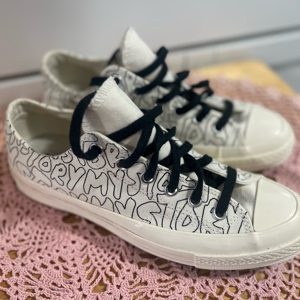 Converse My Story White Sneakers with Black Accents